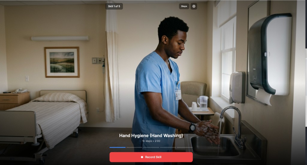 Video recording interface with countdown timer